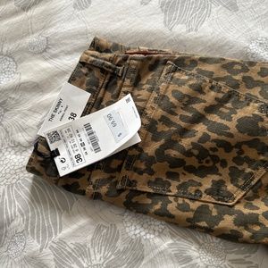 Zara Animal print skinny jeans